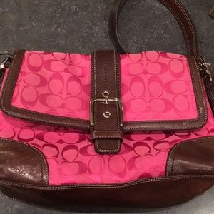 Pink coach crossbody